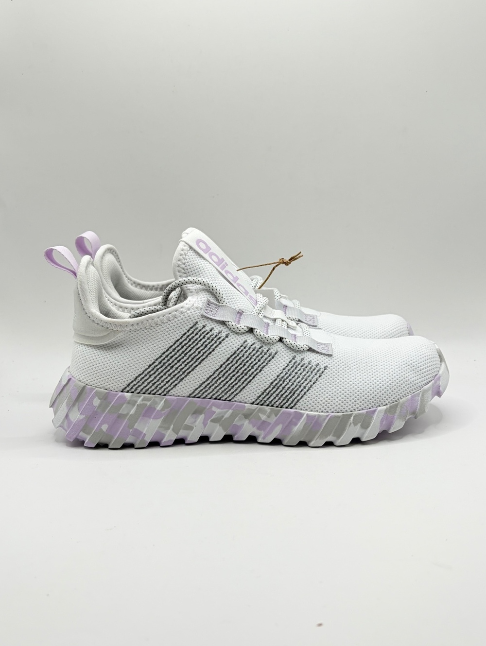 Adidas Kaptir Flow K White and Purple Kids' Sportswear Sneakers Size 4.5 US